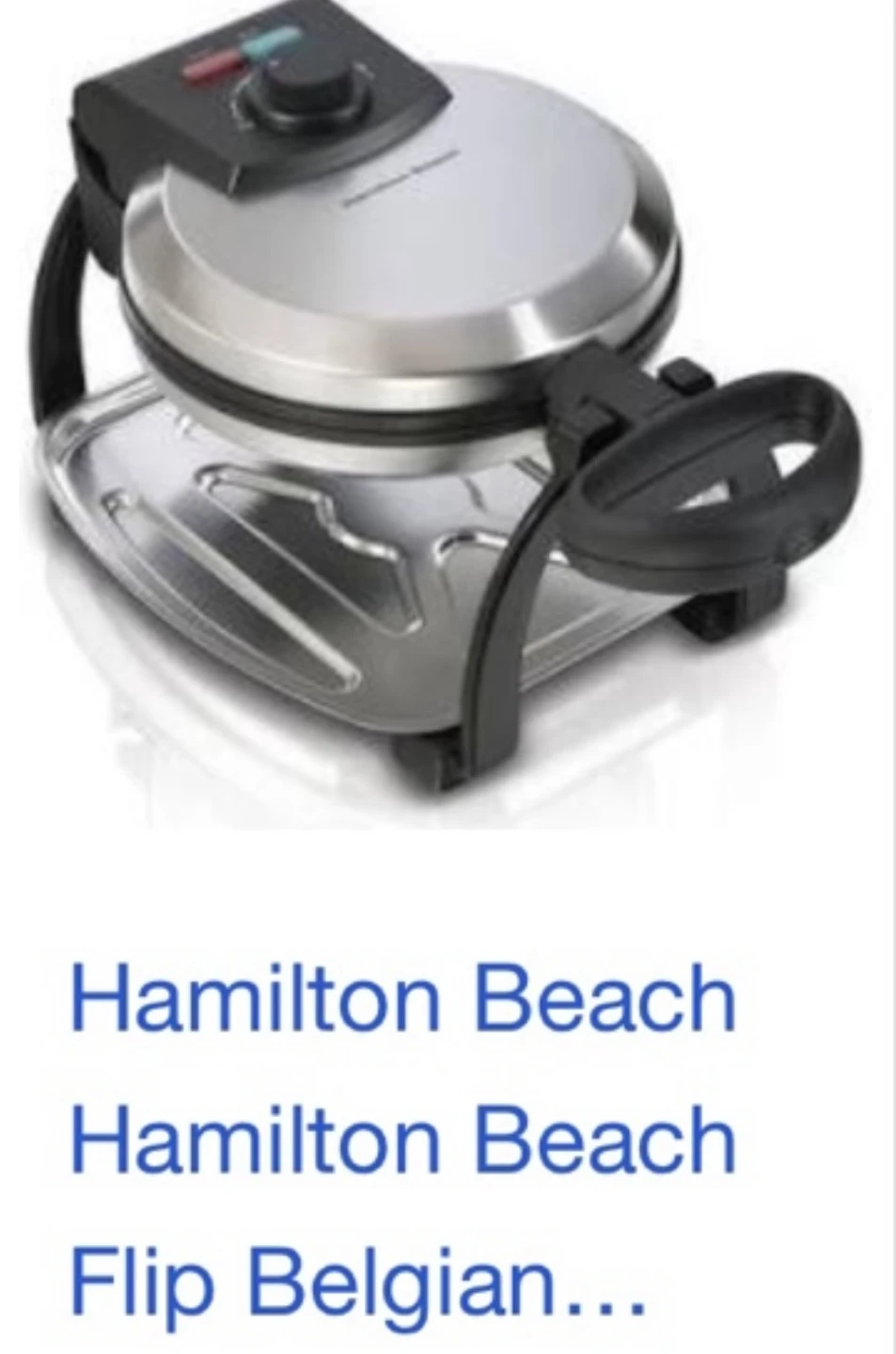 Hamilton Beach Flip Belgian Waffle Maker - photo 4