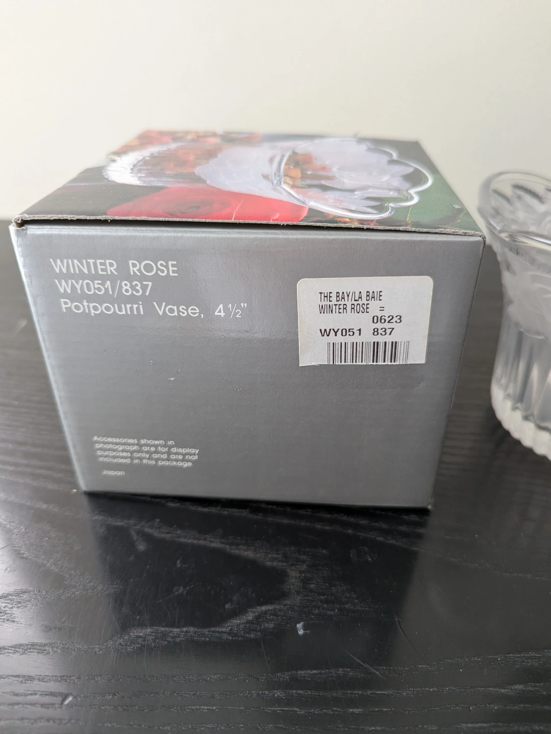 Mikasa Studio Nova Winter Rose Crystal  Potpourri Vase (New) - photo 3