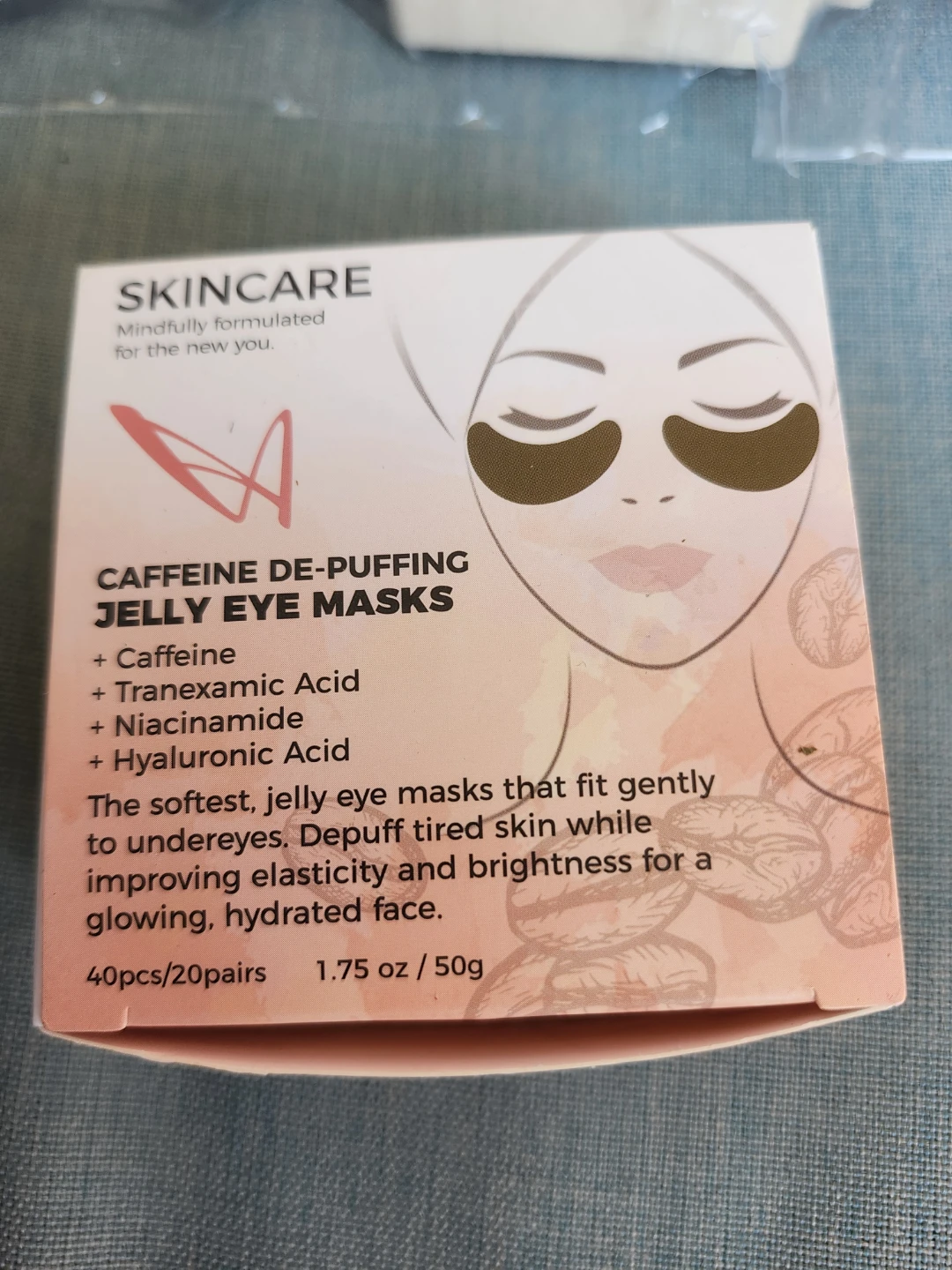 SKINCARE Caffeine De-Puffing Jelly Eye Masks - 40pcs/20pairs