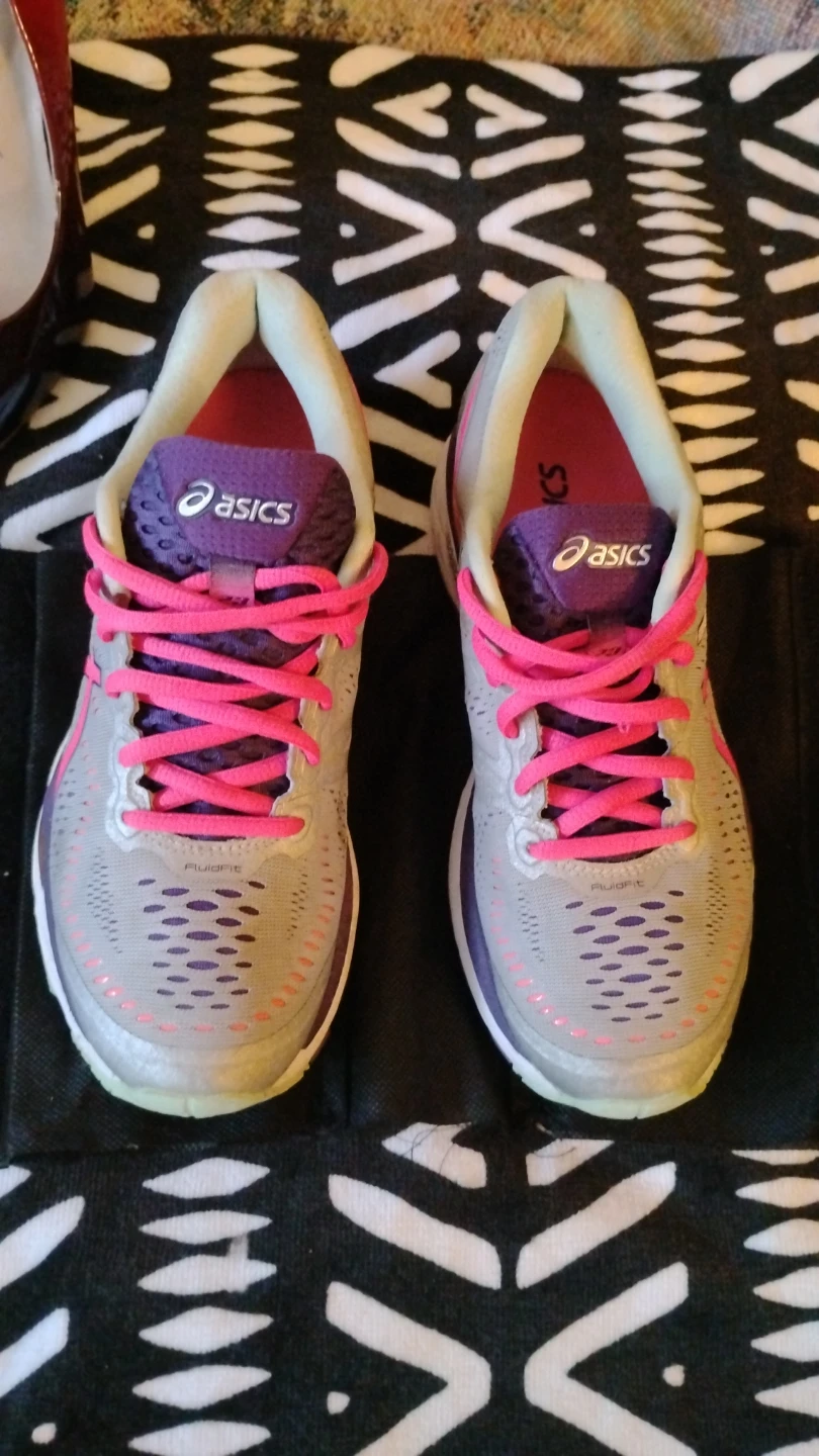 Asics Women's Running Shoes Grey Pink Purple - photo 4