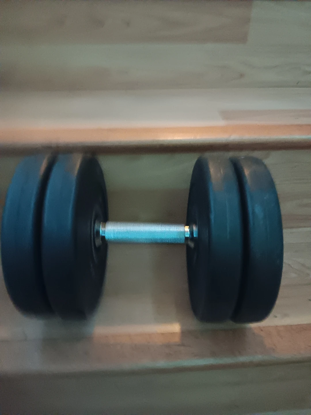 Dumbbell. 20 but you change it to 10 as well and lower