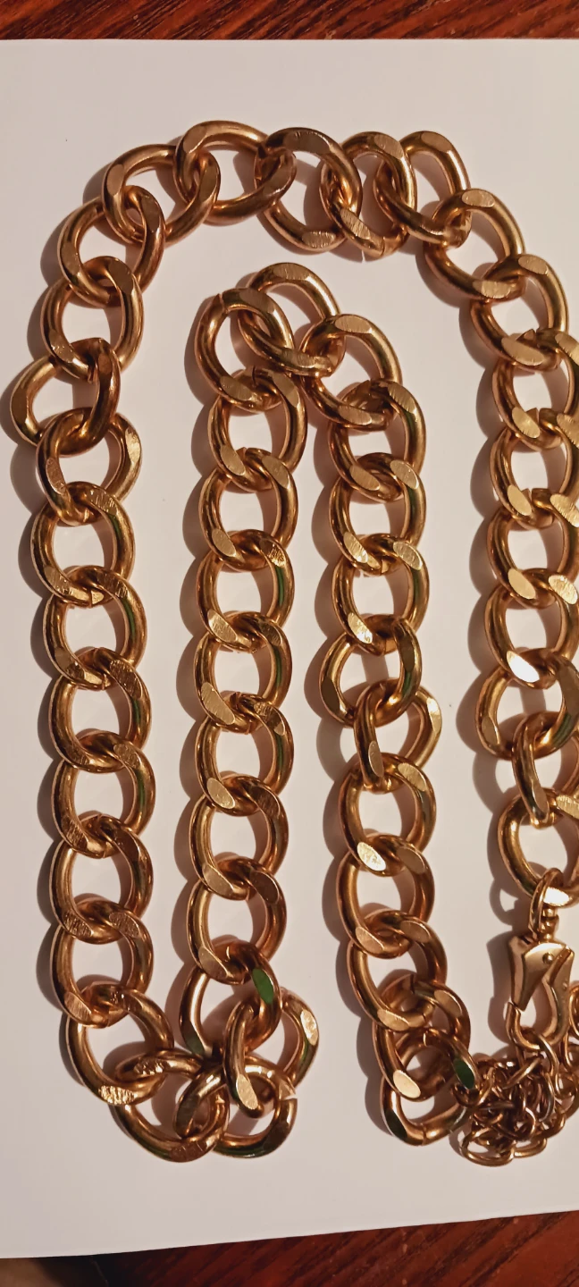 Gold Tone Chunky Chain  Necklace or Belt - photo 3