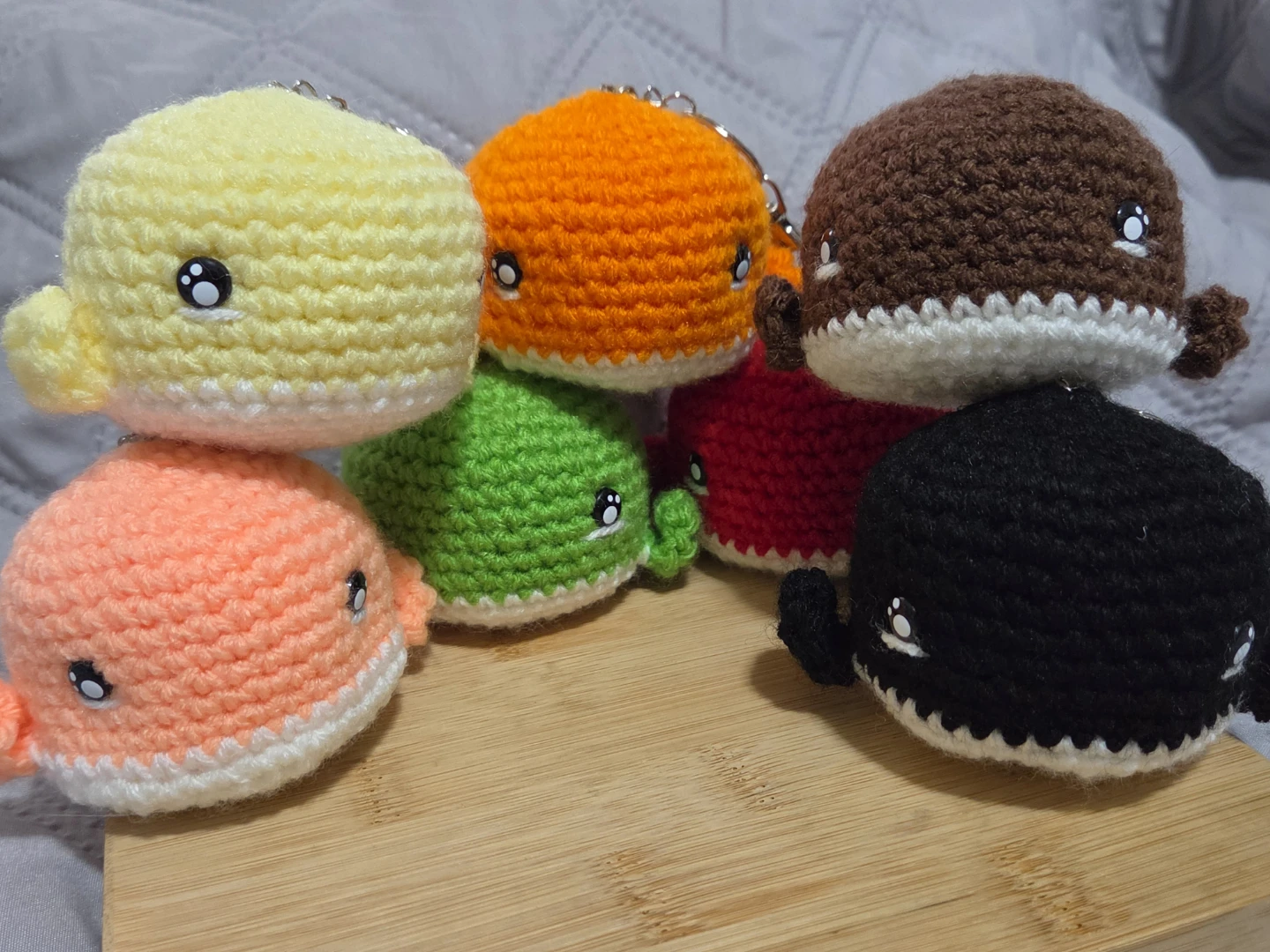 Crocheted Whale Keychain - Assorted Colors