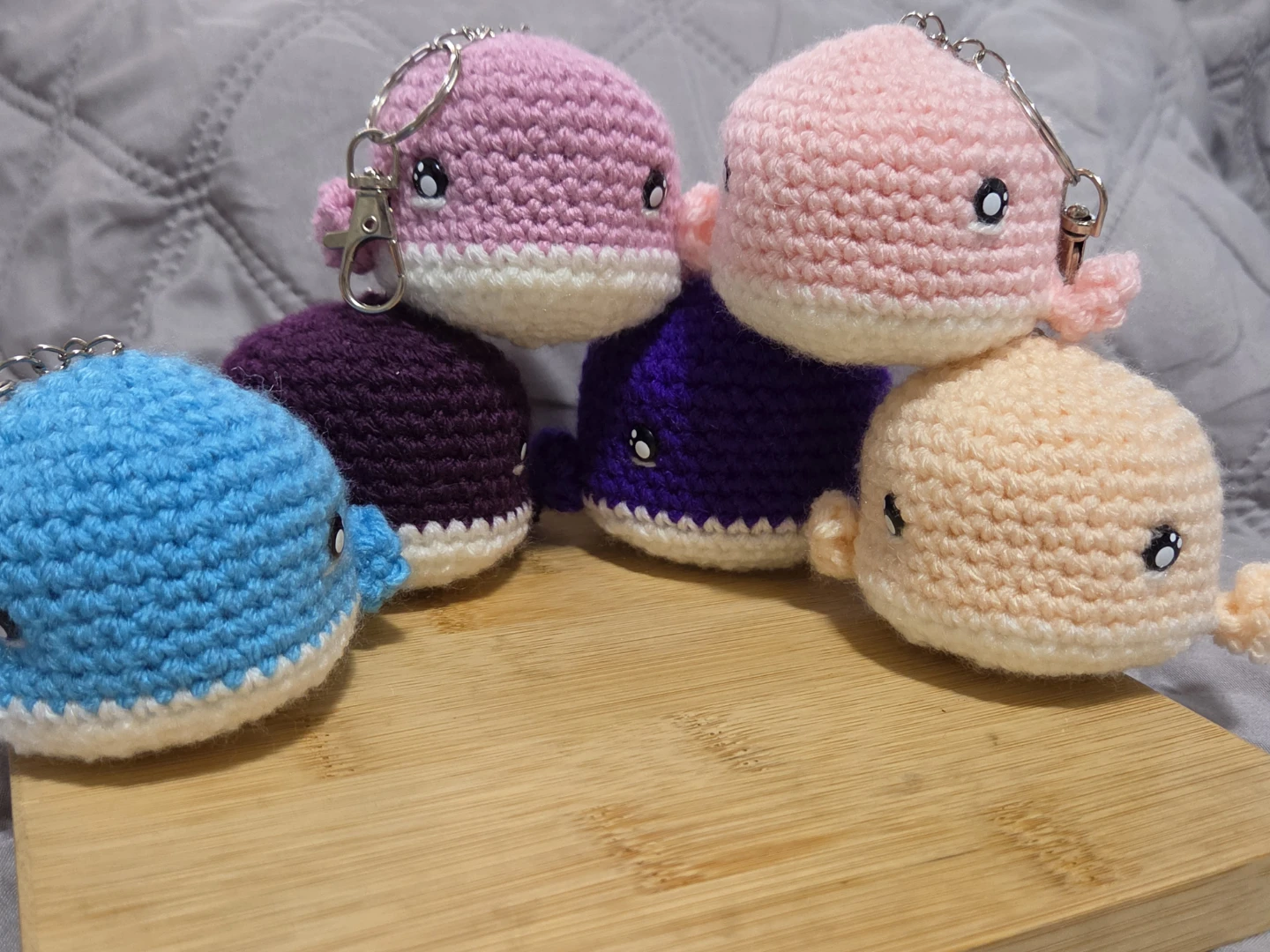 Crocheted Whale Keychain - Assorted Colors - photo 2