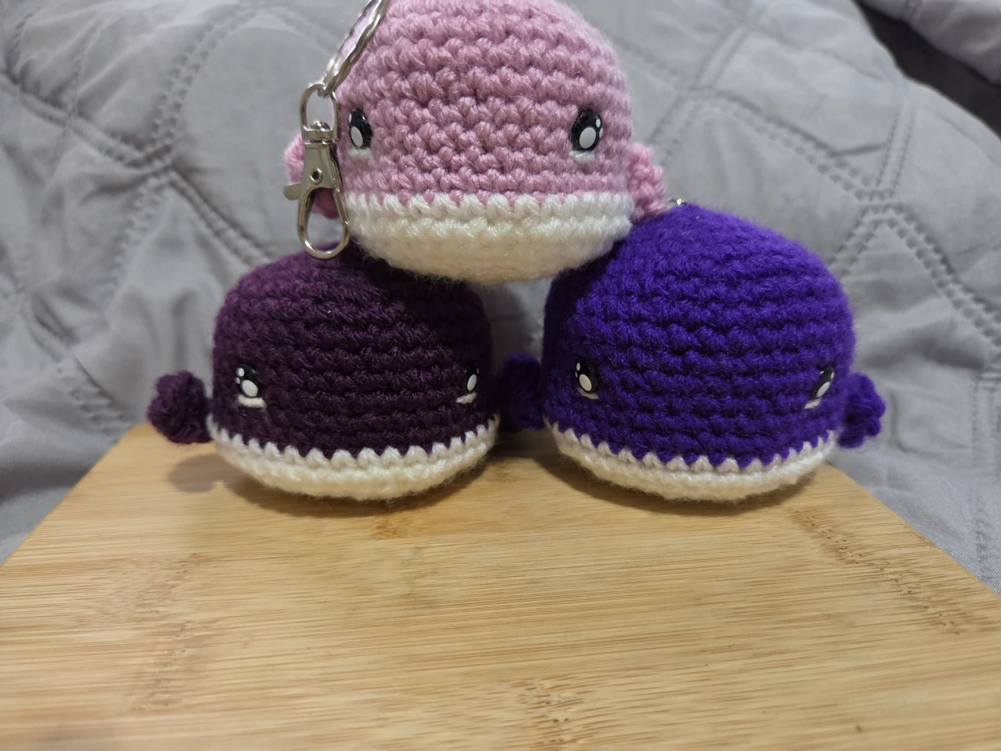 Crocheted Whale Keychain - Assorted Colors - photo 3