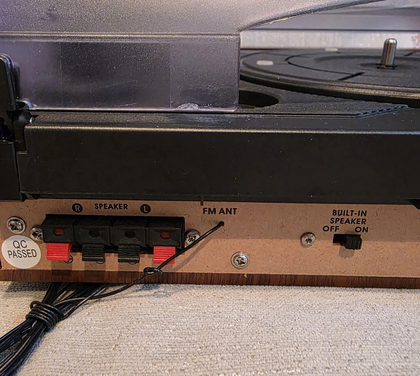 Jensen JTA-222 3-Speed Vinyl records player Stereo with Radio - photo 3