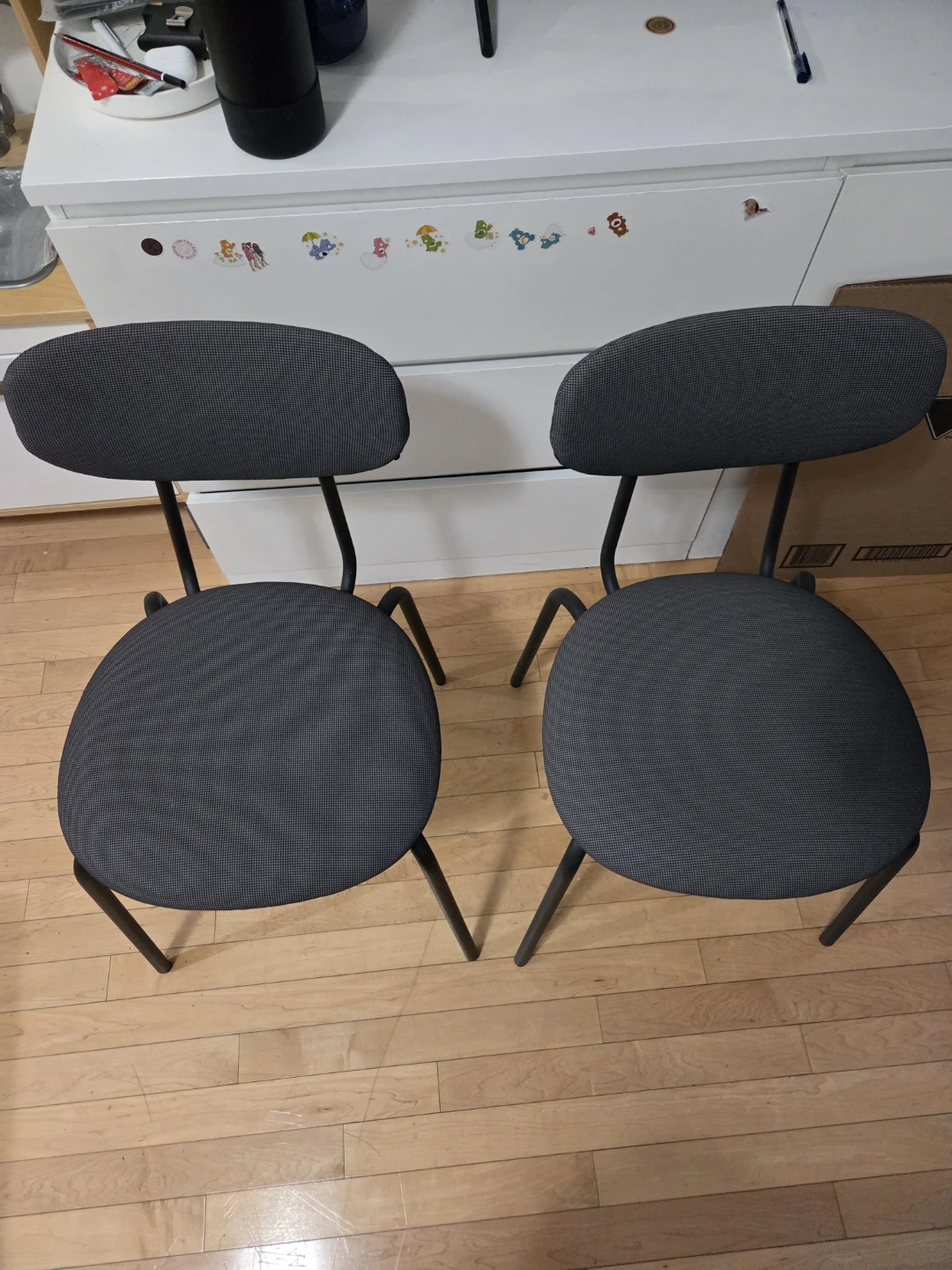 Set of 2 Dark Grey Chairs