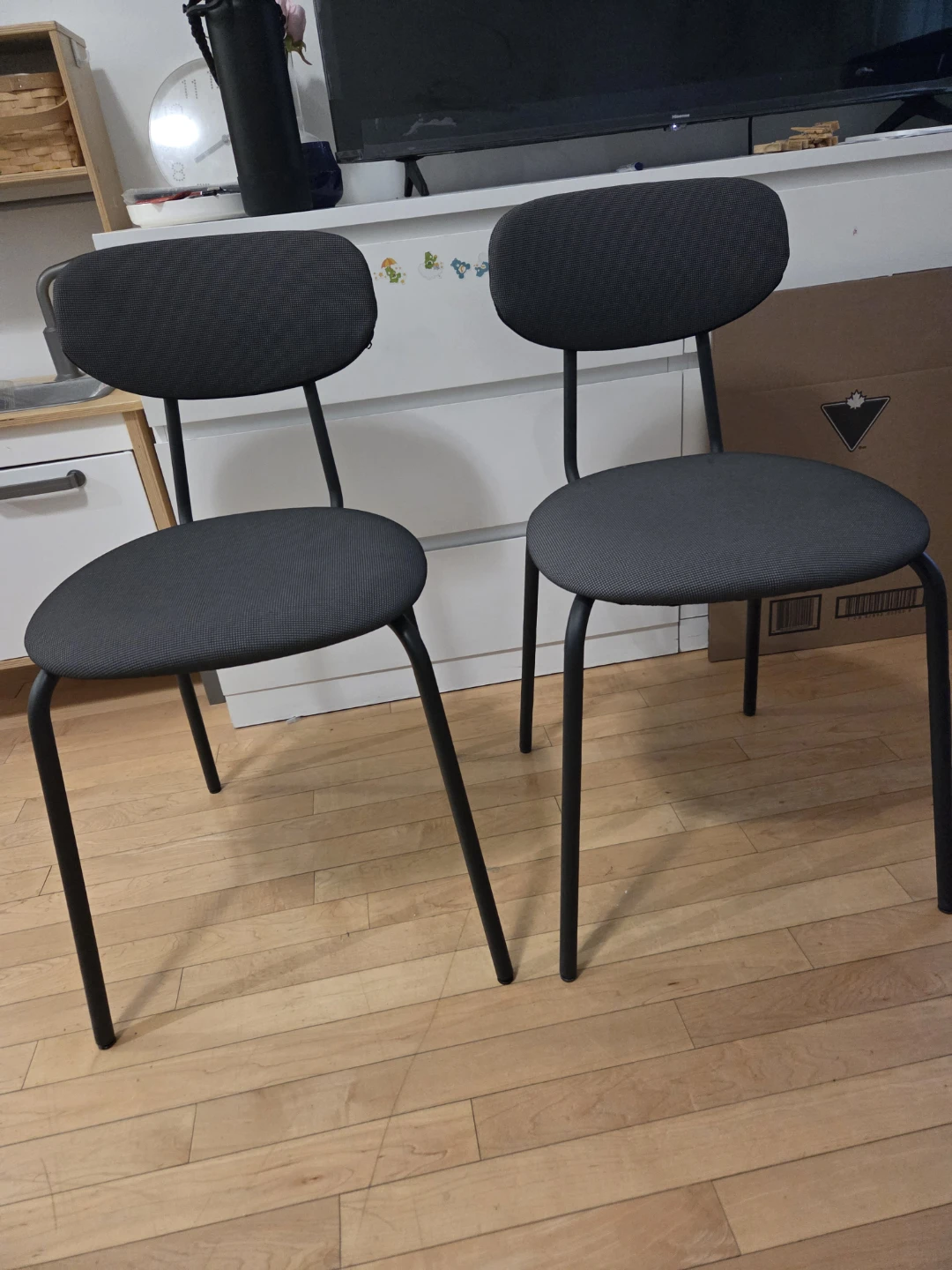 Set of 2 Dark Grey Chairs - photo 2