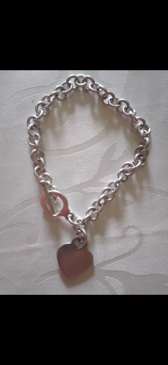 Sterling Silver Heart Charm Bracelet