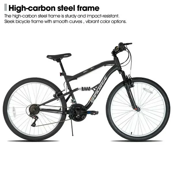 BAMCBAS High-Carbon Steel Full Suspension Mountain Bike
