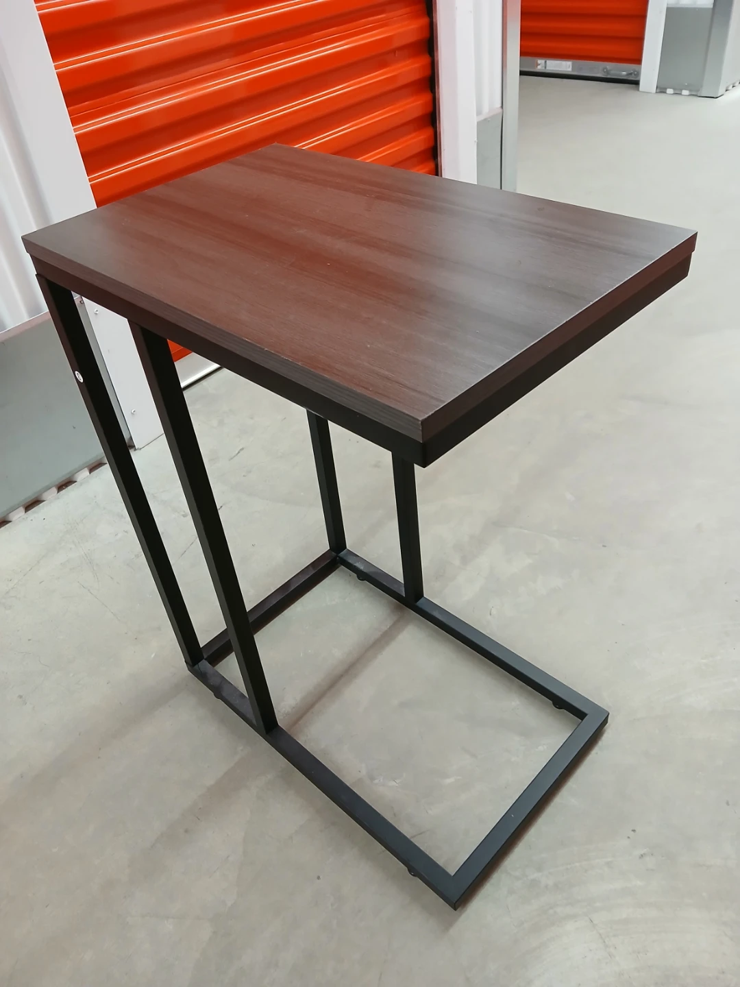 C Shaped Side Table - Walnut