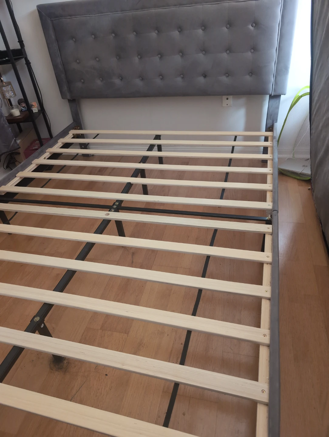Grey Upholstered Bed Frame - photo 2