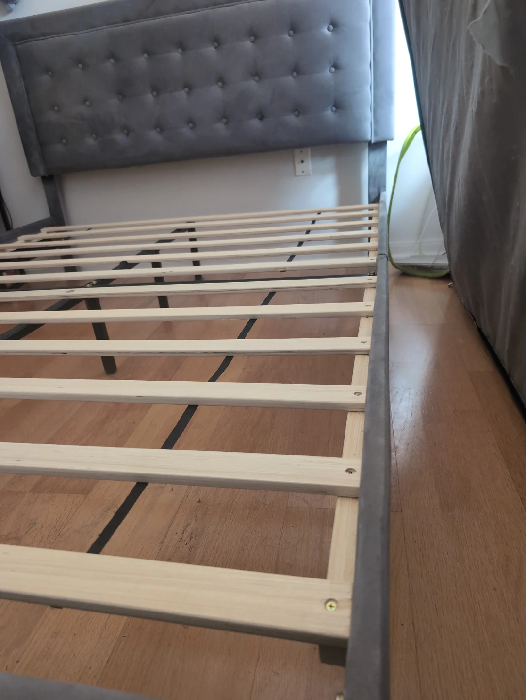 Grey Upholstered Bed Frame - photo 3