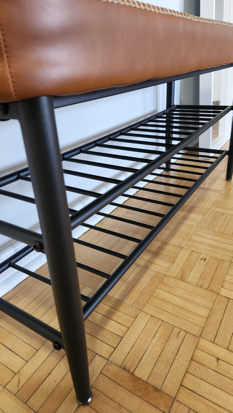 3-level 40' Leather Padded Bench Storage *new - photo 3