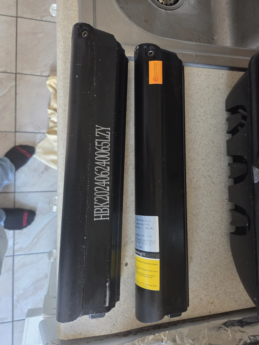 Black Electric Bike Battery Pack