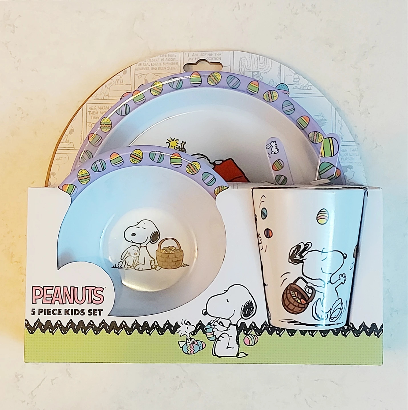 Brand New 5-Piece Peanuts Dinnerware Set