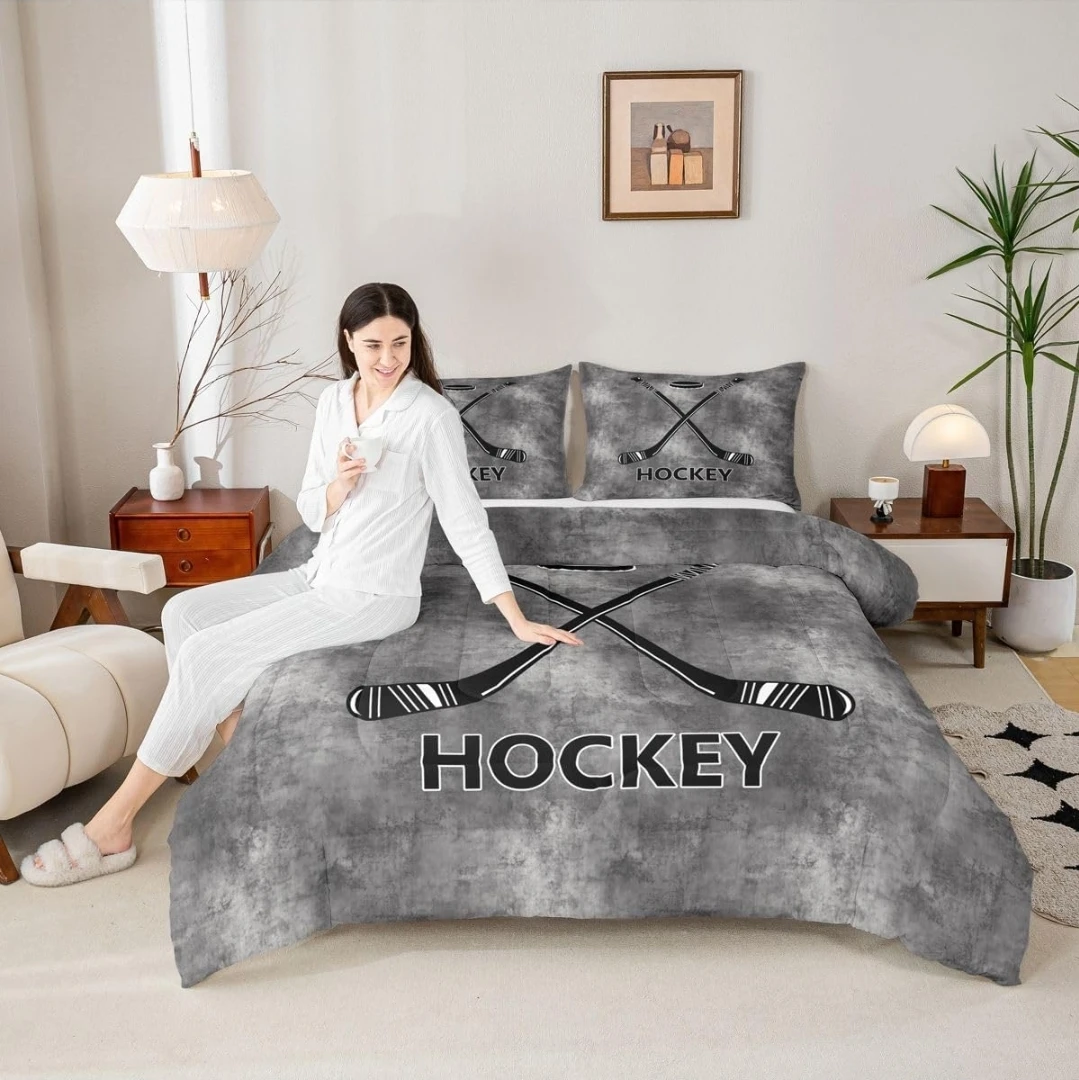 Queen Size Hockey Duvet Cover Set - photo 2