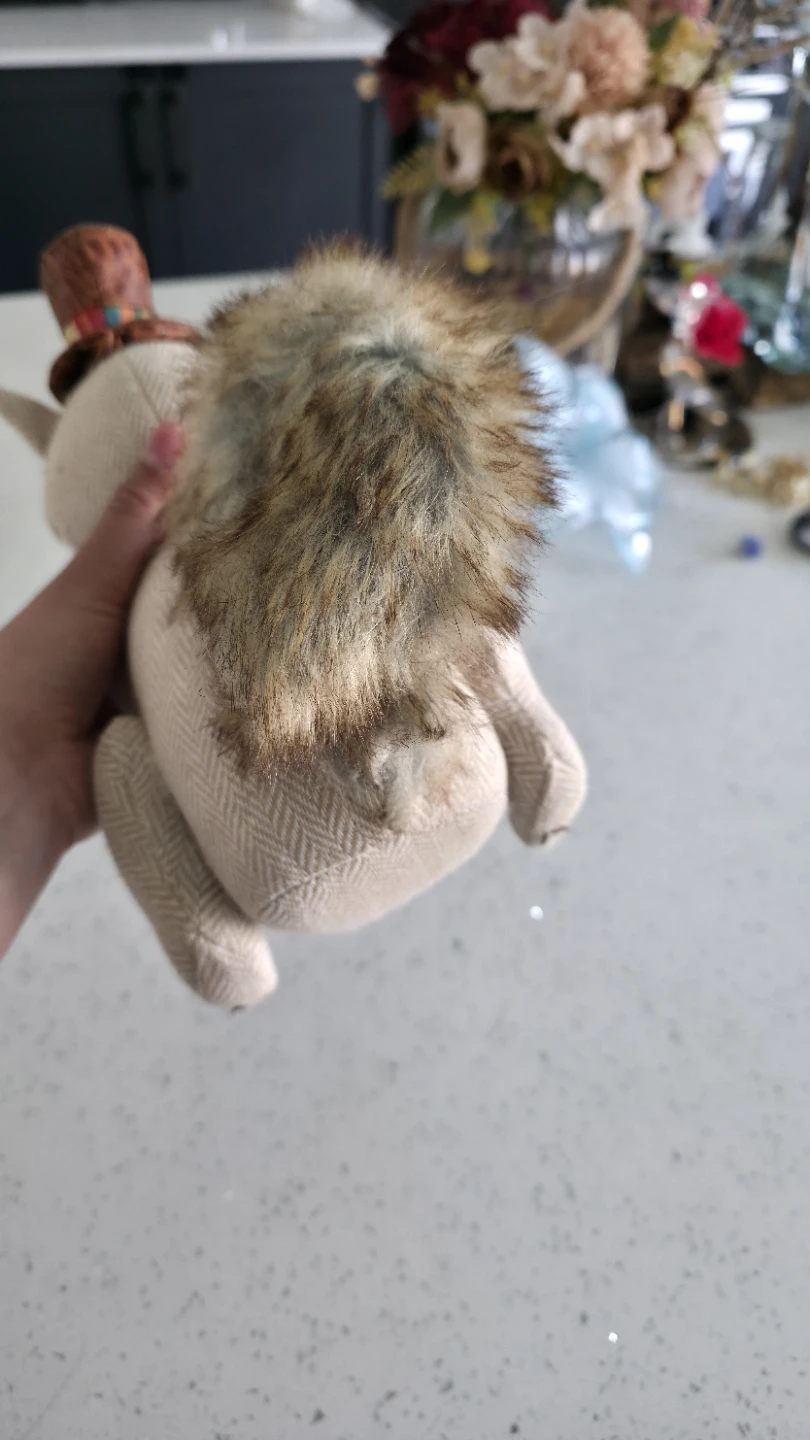 Plush Squirrel Decoration with Acorn and Top Hat - photo 3