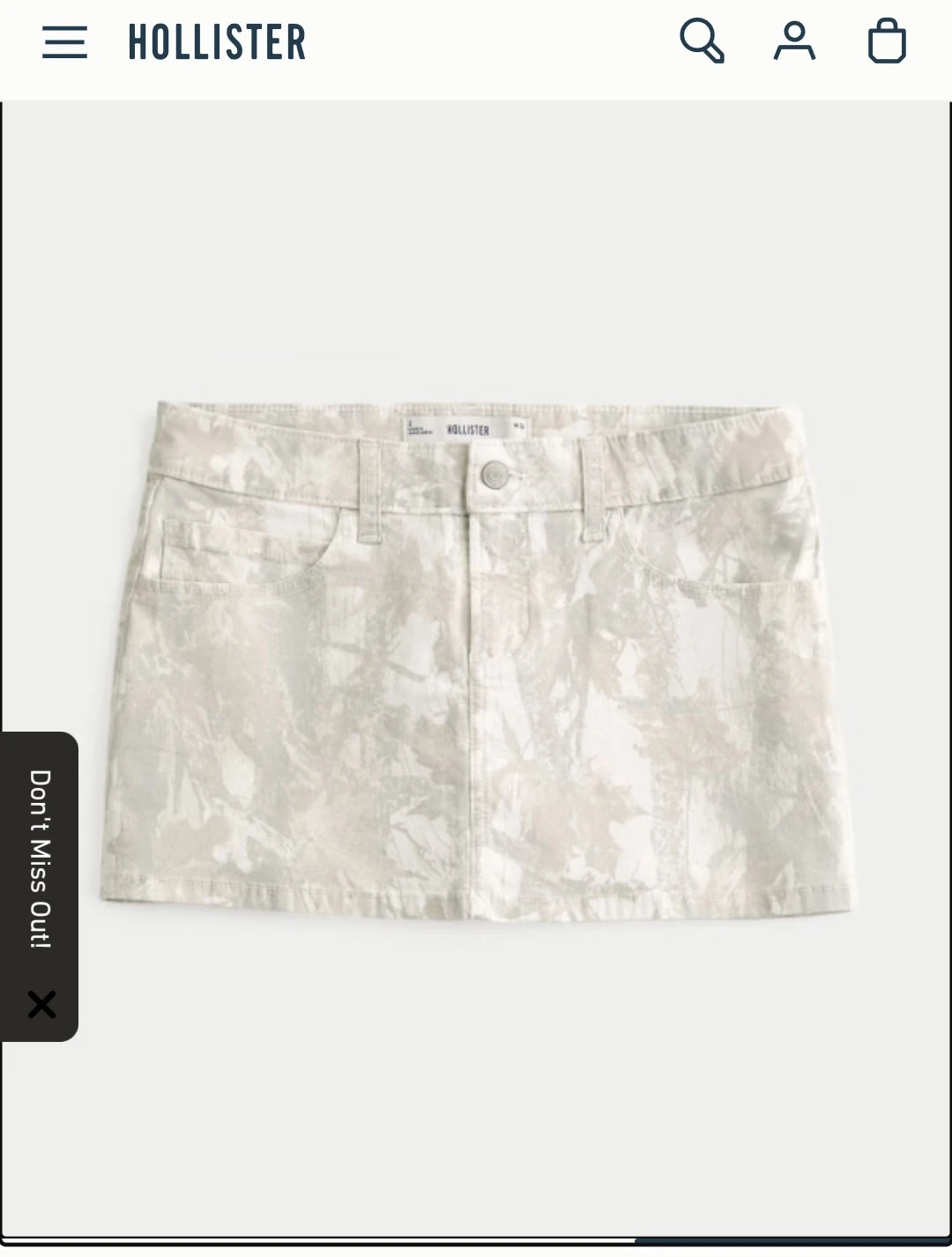 Hollister Twill Camo Mini Skirt