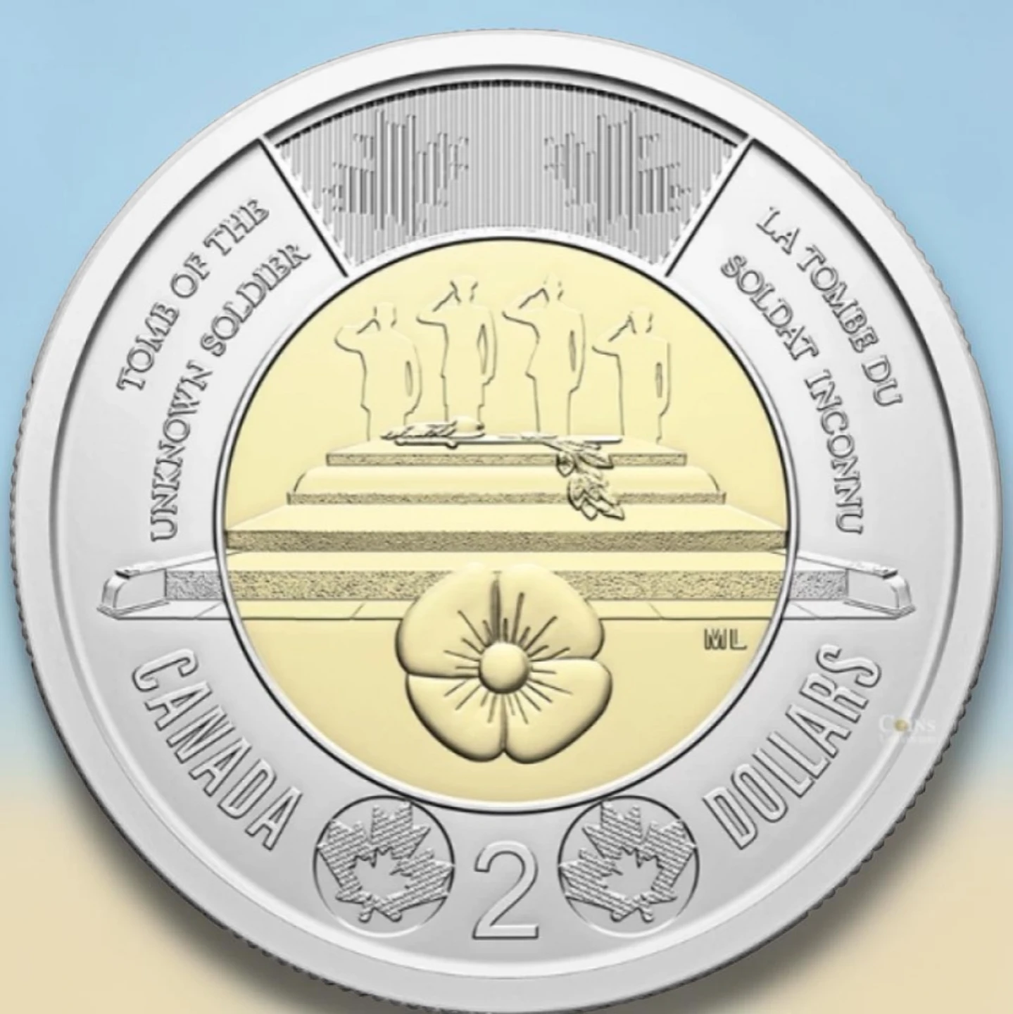 Royal Canadian Mint 2025 Honours Unknown Soldier 2 Dollars. - photo 4