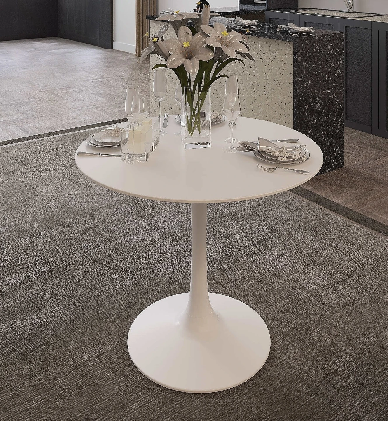 Beautiful White Tulip Dining Table