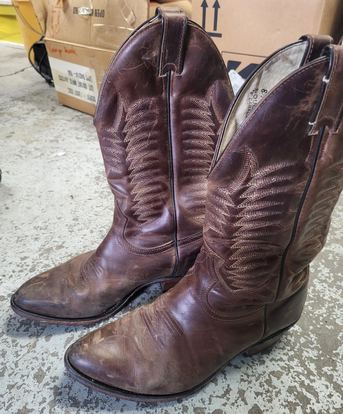 Boulet Western Cowboy Boots-Size 8.5 3E W - photo 2
