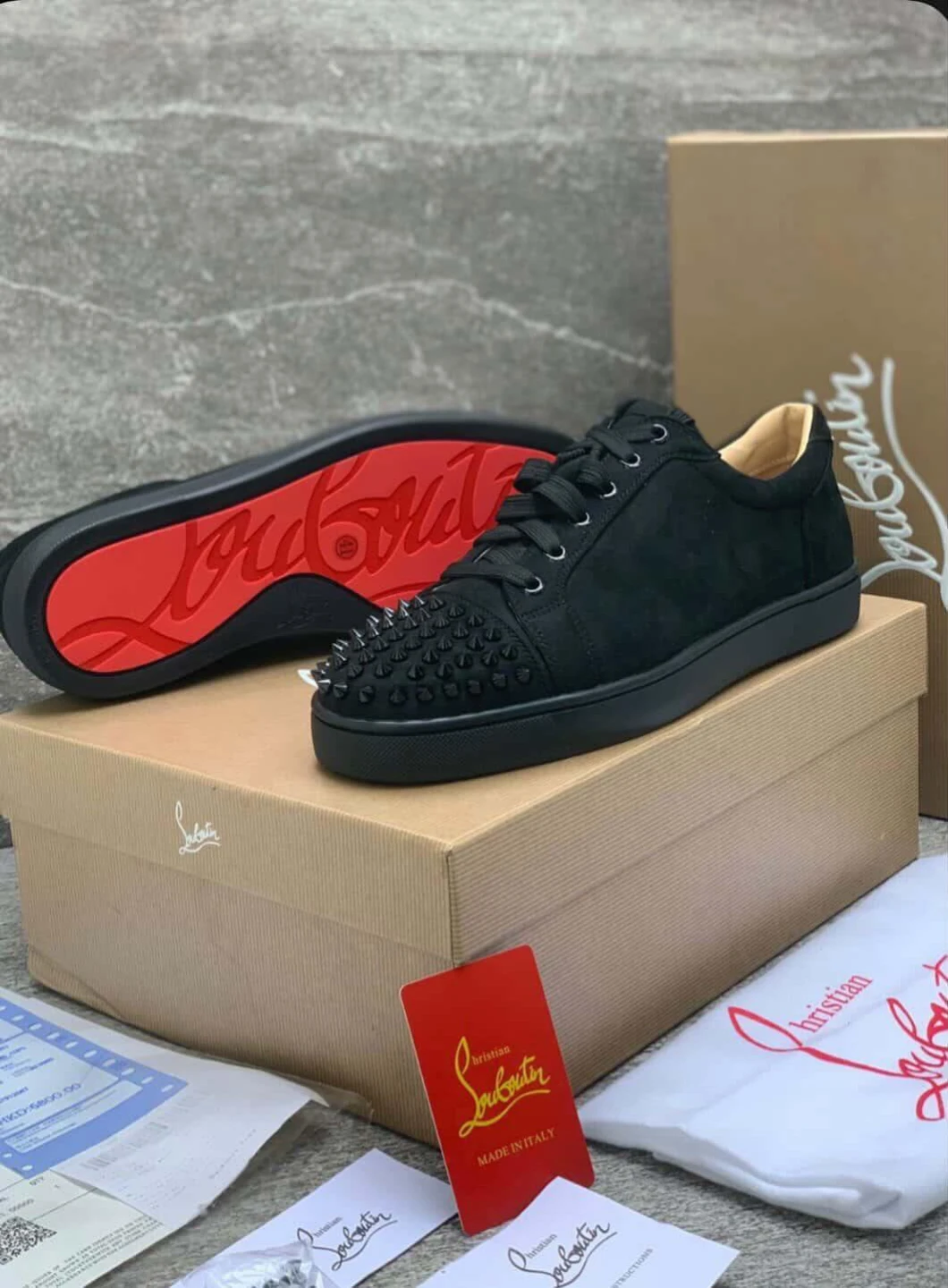 Red bottoms shoes