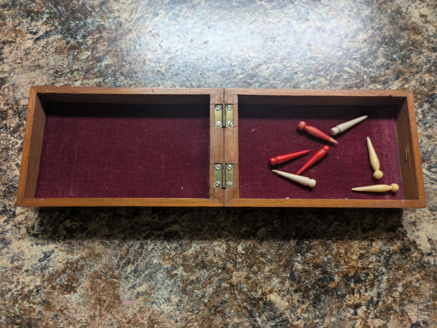 Antique Wooden Cribbage Board Game - photo 4