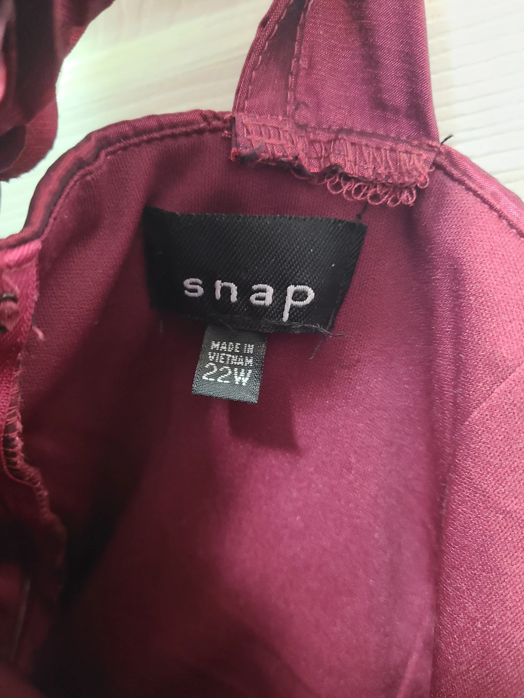 Snap Women's Burgundy Floral One-Shoulder Dress Size 22W - photo 2