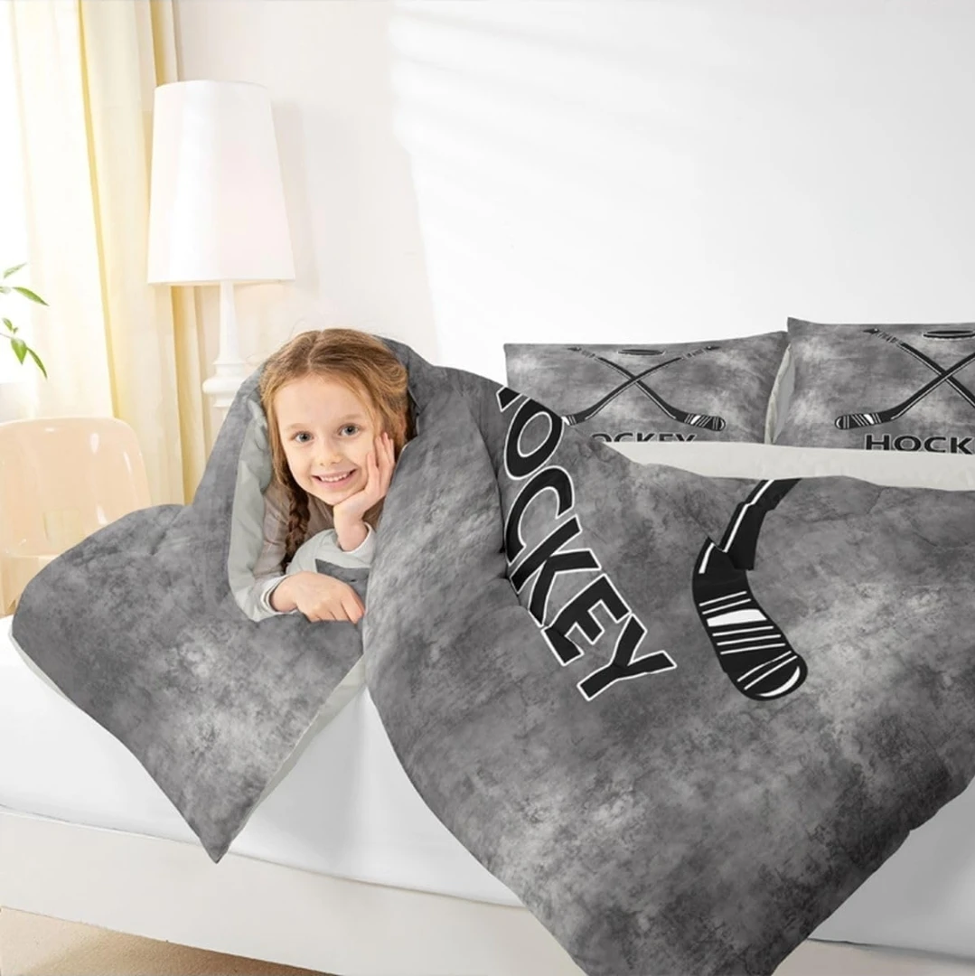 Queen Size Hockey Duvet Cover Set - photo 3