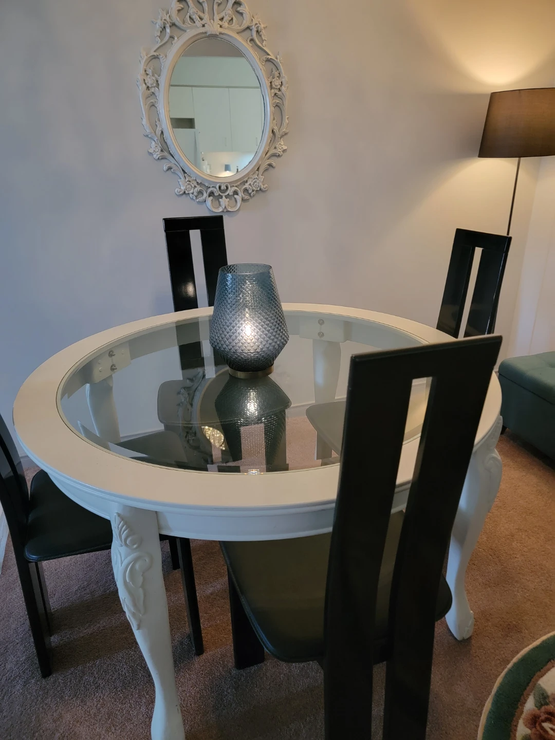 Round Dining Table Set with 4 Chairs