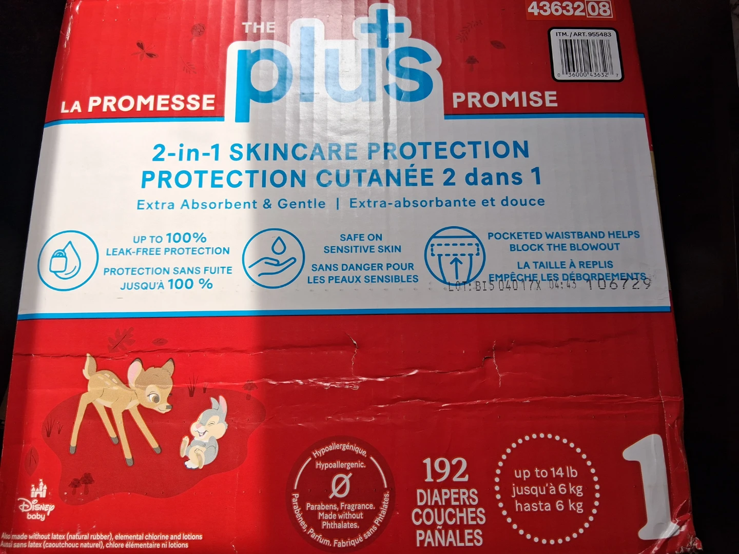 Huggies Plus Little Snugglers Diapers - Size 1 (192 Count) - photo 2