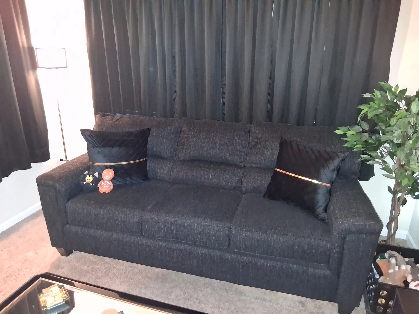 Dark Gray Sofa and Matching Armchair Set - photo 2