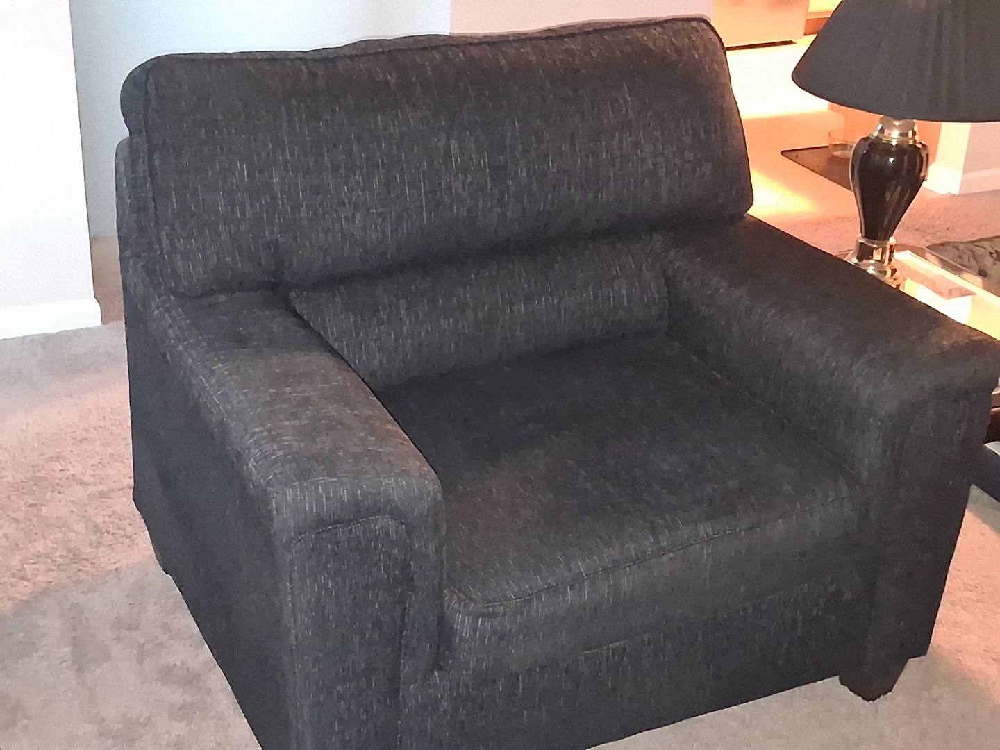 Dark Gray Sofa and Matching Armchair Set - photo 3