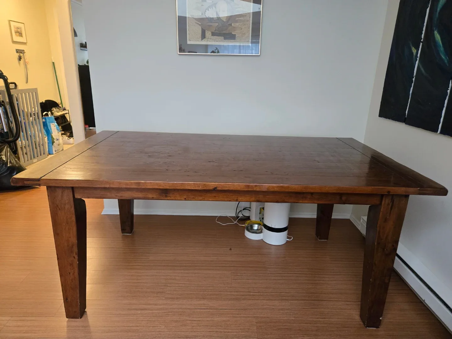 Solid Maple Wood Dining Room Table (70.75 x 31.25 x 30.5 inches)
