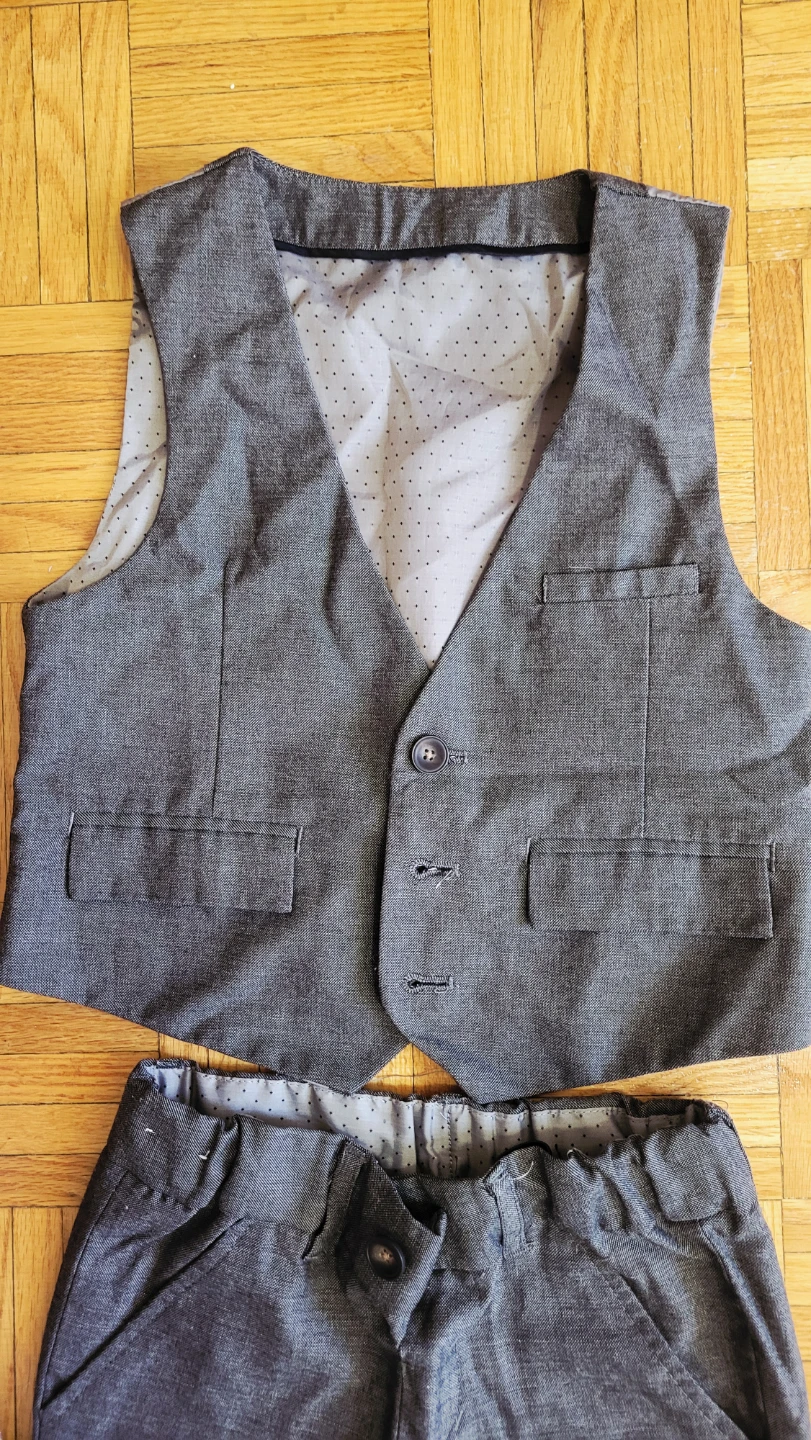 M&S Boys Grey Suit Vest and Pants Set - Age 4-5 Years - photo 2