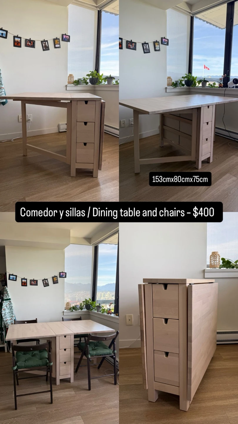 Extendable Dining Table and 2 Chairs