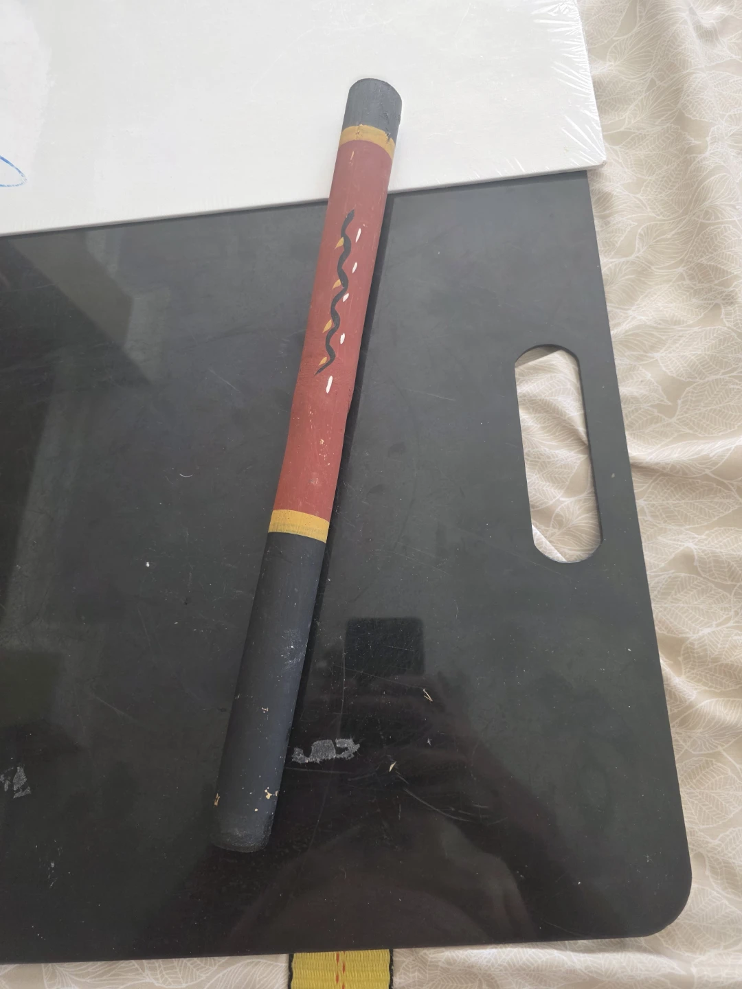 Hand-Painted Australian Indigenous Wooden Stick - photo 2