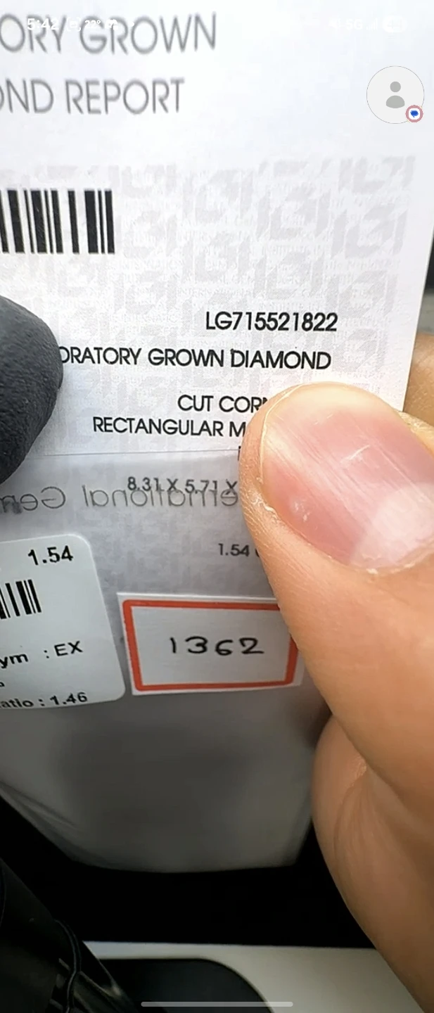 1.54ct Lab-Grown Radiant Cut Diamond (IGI Certified) ✨ - photo 3