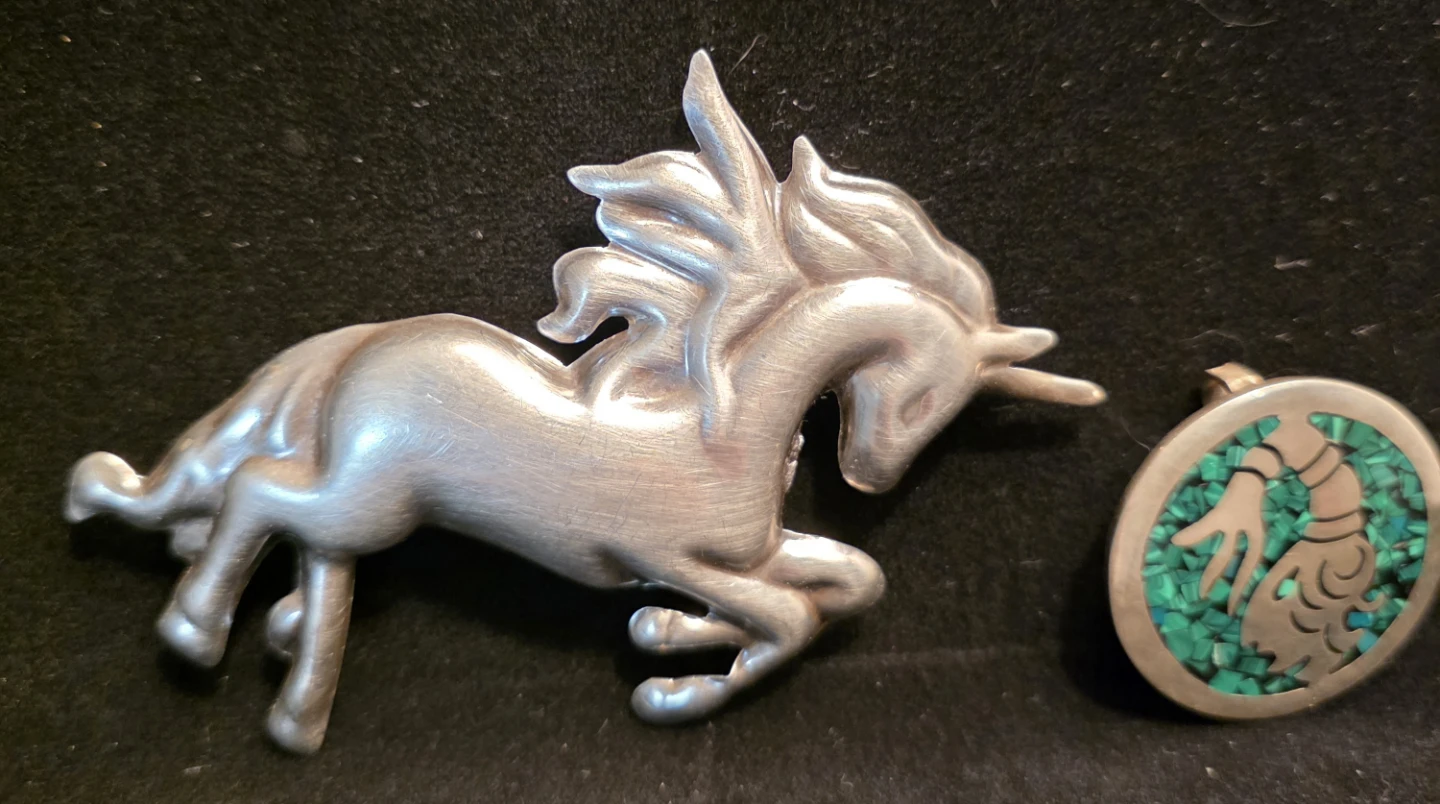 3 beautiful sterling vintage brooches - photo 4