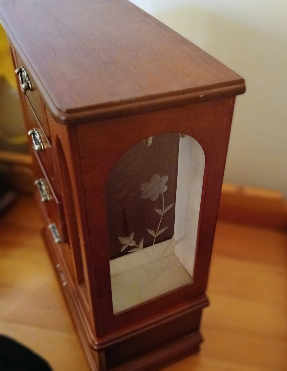 Wooden Jewellery Box with Drawers and Mirrored Doors - photo 2