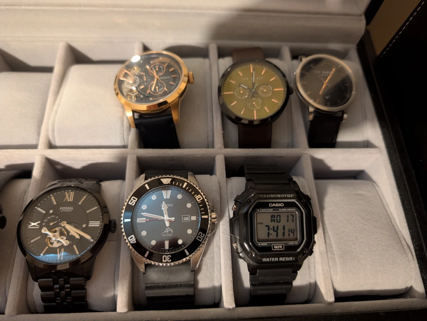 Fossil, Casio, and Ted Baker Watches