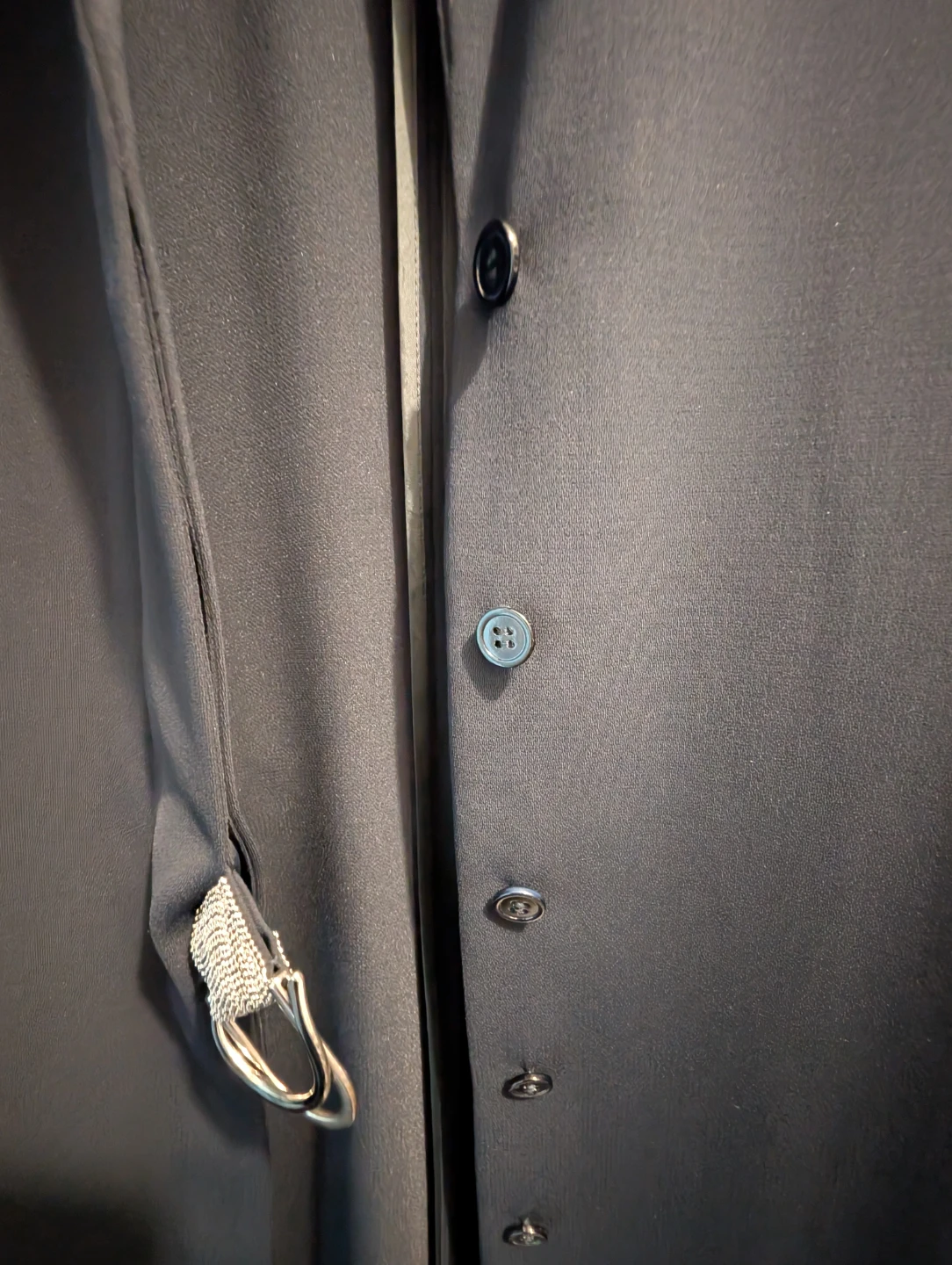 New Georges Rech Black Long Coat with Decorative Buckle 42 - photo 5
