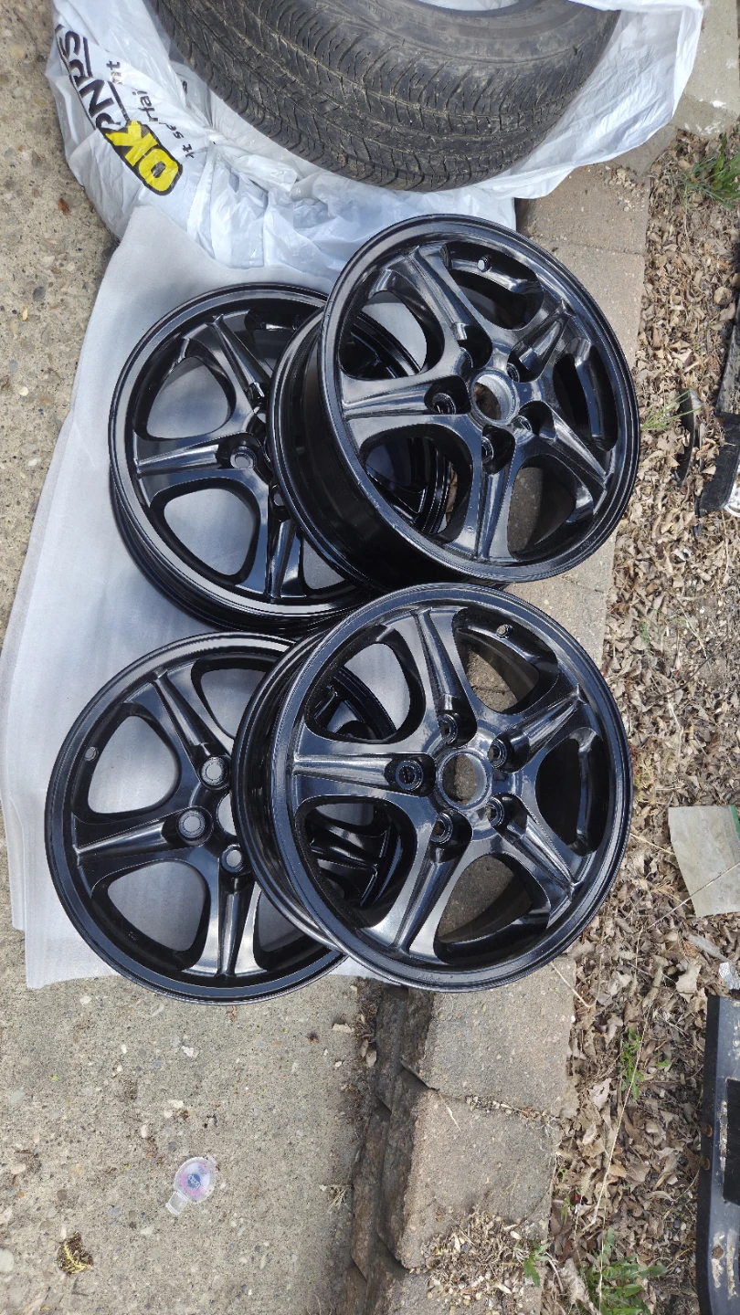 Set of 4 Black Alloy Wheels