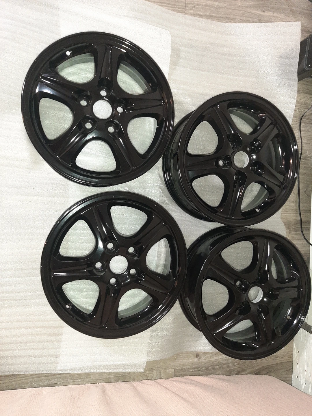 Set of 4 Black Alloy Wheels - photo 5