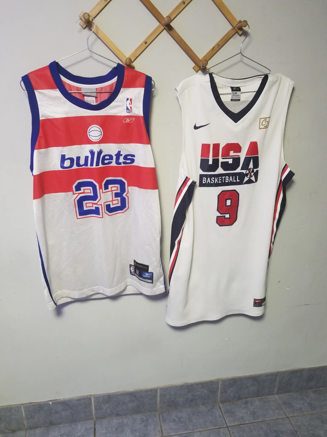 Reebok & Nike Basketball Jerseys - Bullets #23 & USA #9 - photo 2