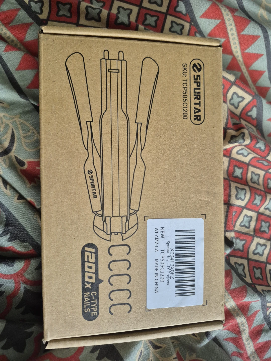 SPURTAR C-Type Nail Gun with 1200 Nails