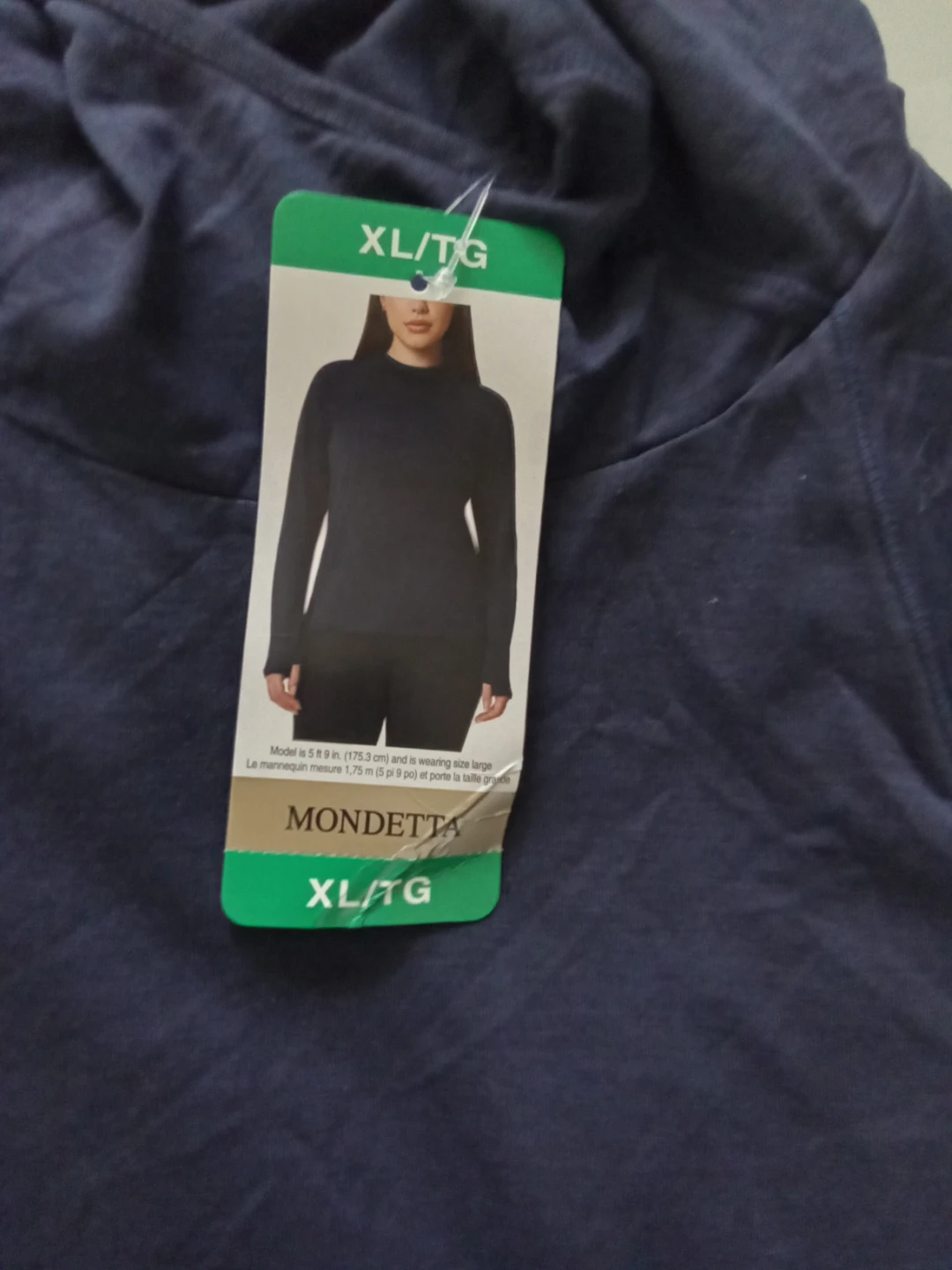 Mondetta XL/TG Blue Long Sleeve Top