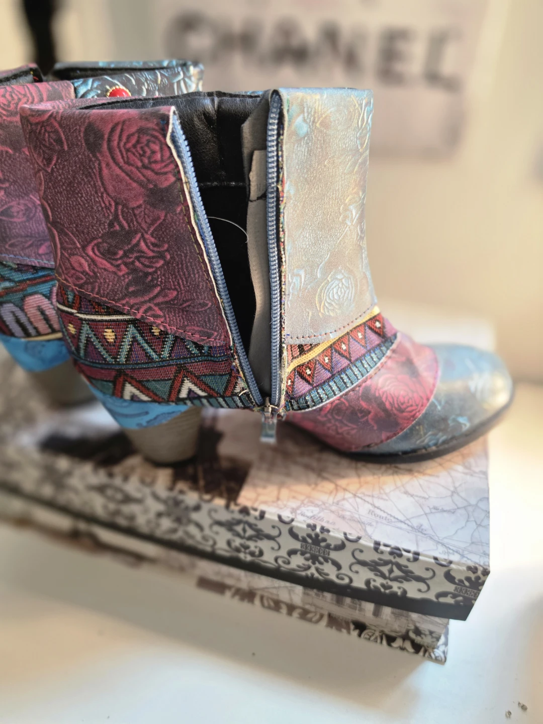 NEW Women's Ankle Boots Steampunk style  Size 38 - photo 3