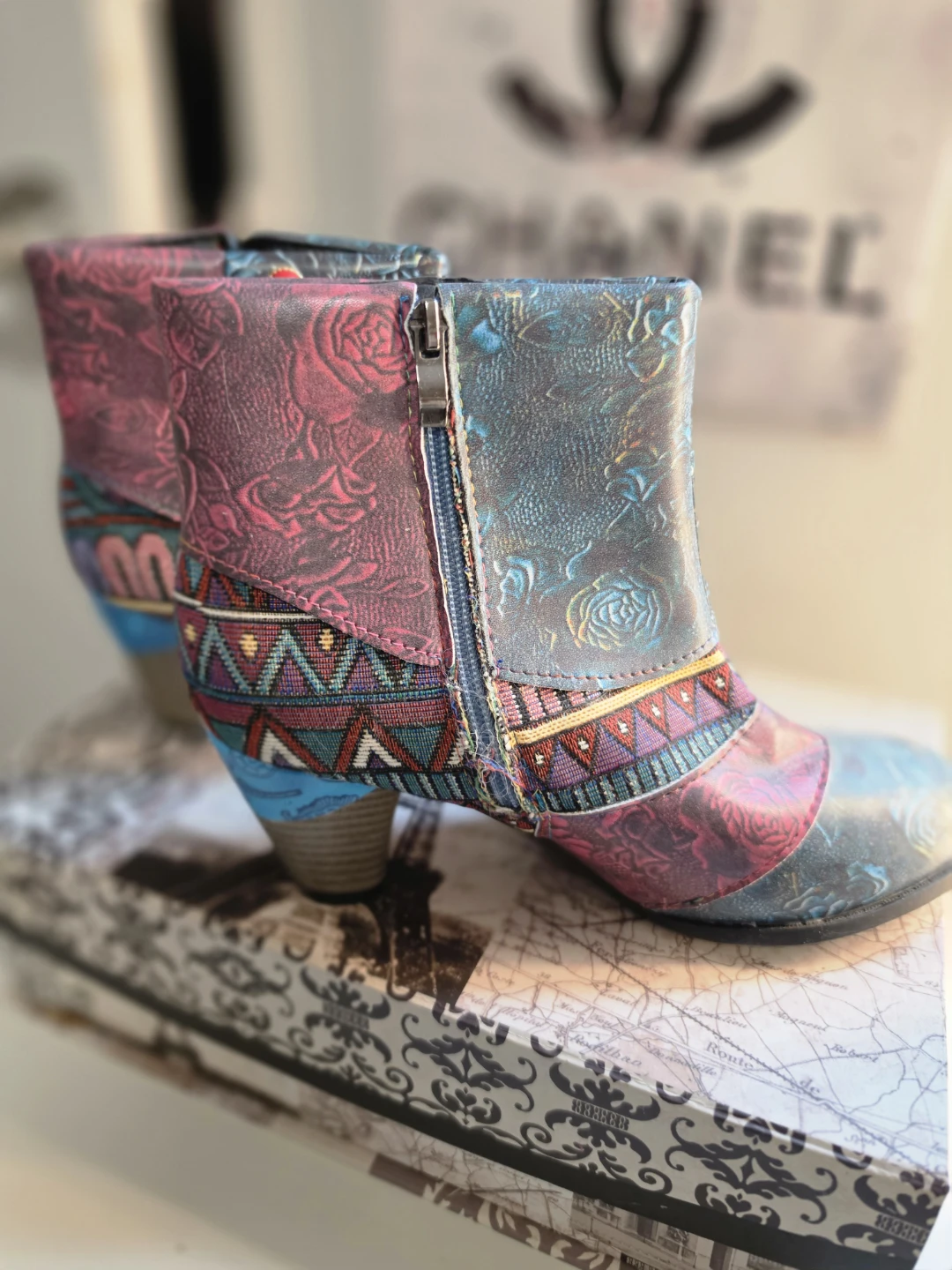 NEW Women's Ankle Boots Steampunk style  Size 38 - photo 5